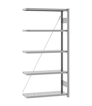 Edelstahlregal Anbauregal ORION PLUS, 2.000×1.000×300 mm, Edelstahl