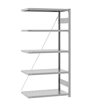 Edelstahlregal Anbauregal ORION PLUS, 2.000×1.000×500 mm, Edelstahl
