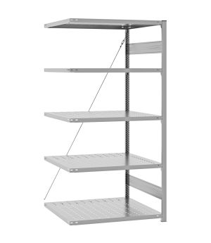 Edelstahlregal Anbauregal ORION PLUS, 2.000×1.000×800 mm, Edelstahl