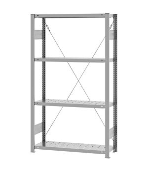 Edelstahlregal Grundregal ORION PLUS, 1.750×1.000×300 mm, Edelstahl
