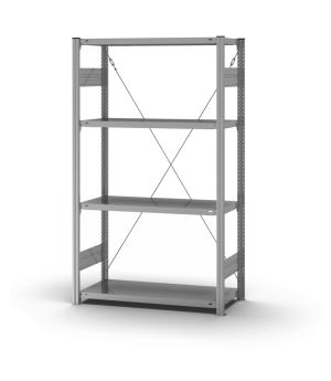 Edelstahlregal Grundregal ORION PLUS, 1.750×1.000×400 mm, Edelstahl