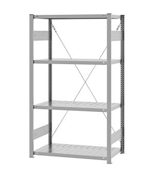 Edelstahlregal Grundregal ORION PLUS, 1.750×1.000×500 mm, Edelstahl