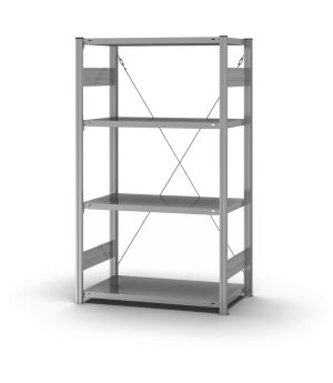 Edelstahlregal Grundregal ORION PLUS, 1.750×1.000×500 mm, Edelstahl