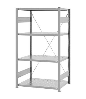 Edelstahlregal Grundregal ORION PLUS, 1.750×1.000×600 mm, Edelstahl
