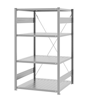 Edelstahlregal Grundregal ORION PLUS, 1.750×1.000×800 mm, Edelstahl