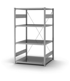 Edelstahlregal Grundregal ORION PLUS, 1.750×1.000×800 mm, Edelstahl