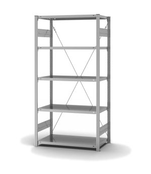 Edelstahlregal Grundregal ORION PLUS, 2.000×1.000×500 mm, Edelstahl