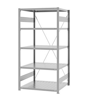 Edelstahlregal Grundregal ORION PLUS, 2.000×1.000×800 mm, Edelstahl