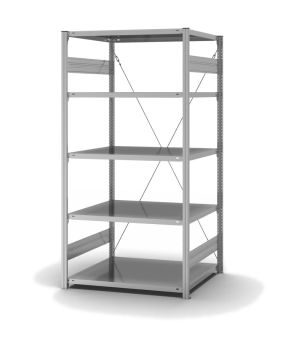 Edelstahlregal Grundregal ORION PLUS, 2.000×1.000×800 mm, Edelstahl