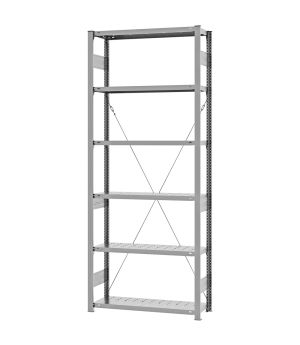 Edelstahlregal Grundregal ORION PLUS, 2.500×1.000×300 mm, Edelstahl