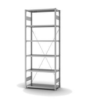 Edelstahlregal Grundregal ORION PLUS, 2.500×1.000×400 mm, Edelstahl