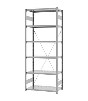 Edelstahlregal Grundregal ORION PLUS, 2.500×1.000×500 mm, Edelstahl