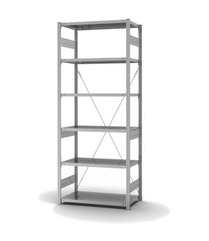 Edelstahlregal Grundregal ORION PLUS, 2.500×1.000×500 mm, Edelstahl