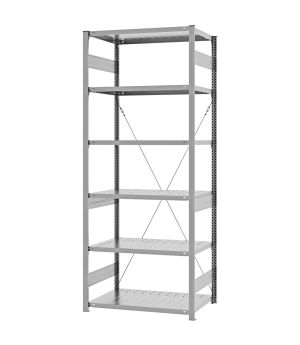 Edelstahlregal Grundregal ORION PLUS, 2.500×1.000×600 mm, Edelstahl