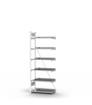 Aktenregal Anbauregal ORION PLUS, 2.000×750×300 mm, verzinkt