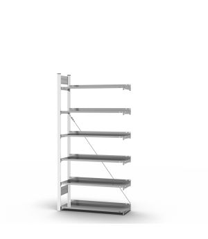 Aktenregal Anbauregal ORION PLUS, 2.000×1.000×300 mm, verzinkt