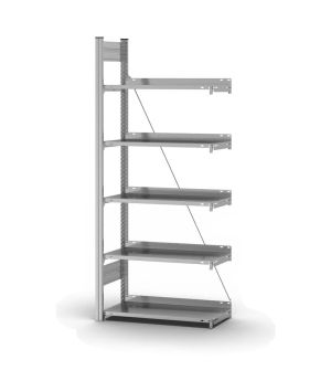 Aktenregal Anbauregal ORION PLUS, 1.750×750×300 mm, verzinkt