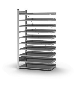 Kästenregal Anbauregal ORION PLUS, 1.750×1.000×300 mm, verzinkt