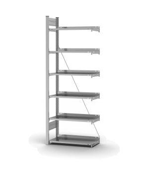 Aktenregal Anbauregal ORION PLUS, 2.000×750×300 mm, verzinkt