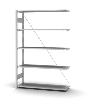 Profi-Lagerregal Anbauregal ORION PLUS, 2.000×1.300×400 mm, verzinkt