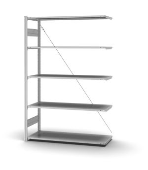 Profi-Lagerregal Anbauregal ORION PLUS, 2.000×1.300×500 mm, verzinkt