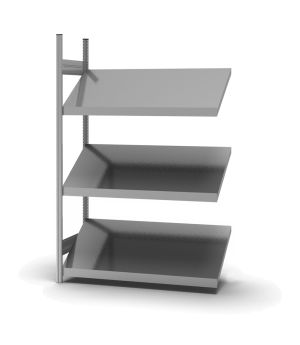 Schrägbodenregal Anbauregal ORION PLUS, 2.000×1.300×600 mm, verzinkt