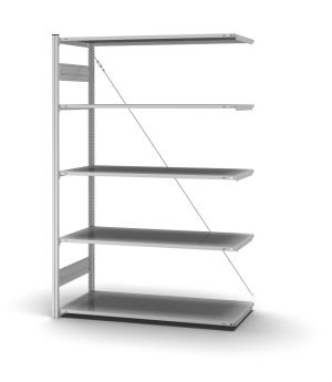 Profi-Lagerregal Anbauregal ORION PLUS, 2.000×1.300×600 mm, verzinkt
