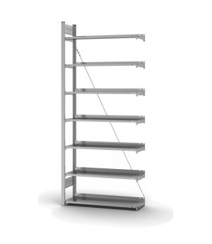 Aktenregal Anbauregal ORION PLUS, 2.350×1.000×300 mm, verzinkt