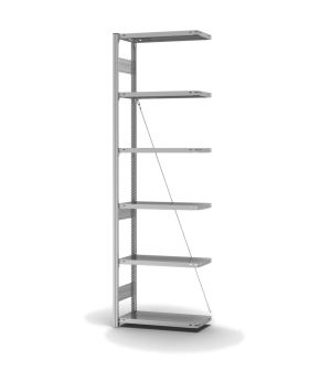 Fachbodenregal Anbauregal ORION PLUS, 2.500×750×300 mm, verzinkt