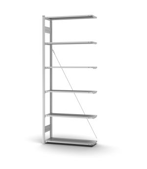 Profi-Lagerregal Anbauregal ORION PLUS, 2.500×1.000×300 mm, verzinkt