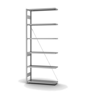 Fachbodenregal Anbauregal ORION PLUS, 2.500×1.000×300 mm, verzinkt
