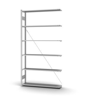 Profi-Lagerregal Anbauregal ORION PLUS, 2.500×1.300×300 mm, verzinkt