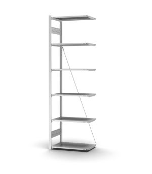 Profi-Lagerregal Anbauregal ORION PLUS, 2.500×750×400 mm, verzinkt