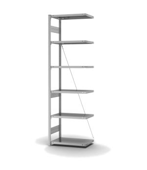 Fachbodenregal Anbauregal ORION PLUS, 2.500×750×400 mm, verzinkt