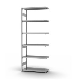Fachbodenregal Anbauregal ORION PLUS, 2.500×1.000×400 mm, verzinkt