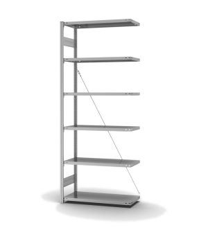 Fachbodenregal Anbauregal ORION PLUS, 2.500×1.000×400 mm, verzinkt