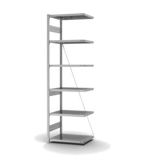 Fachbodenregal Anbauregal ORION PLUS, 2.500×750×500 mm, verzinkt