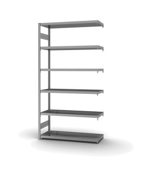 Wannenbodenregal Anbauregal ORION PLUS, 2.500×1.300×500 mm, verzinkt