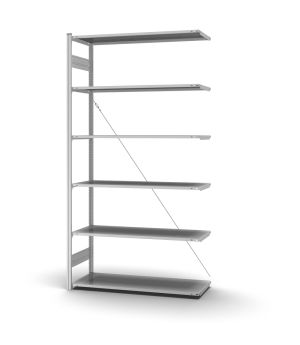 Profi-Lagerregal Anbauregal ORION PLUS, 2.500×1.300×500 mm, verzinkt