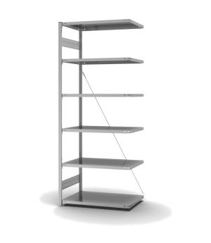 Fachbodenregal Anbauregal ORION PLUS, 2.500×1.000×600 mm, verzinkt