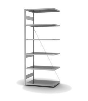 Fachbodenregal Anbauregal ORION PLUS, 2.500×1.000×600 mm, verzinkt