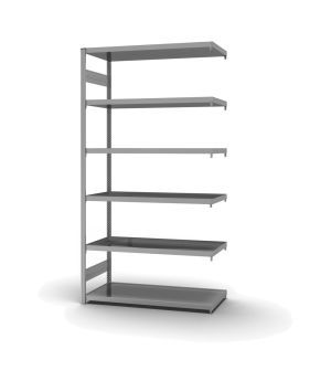 Wannenbodenregal Anbauregal ORION PLUS, 2.500×1.300×600 mm, verzinkt
