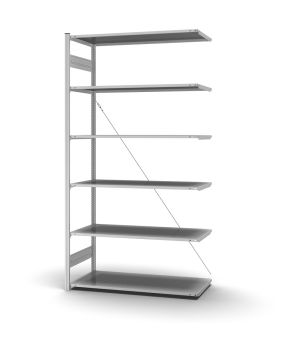 Profi-Lagerregal Anbauregal ORION PLUS, 2.500×1.300×600 mm, verzinkt
