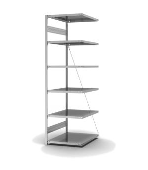 Fachbodenregal Anbauregal ORION PLUS, 2.500×750×800 mm, verzinkt