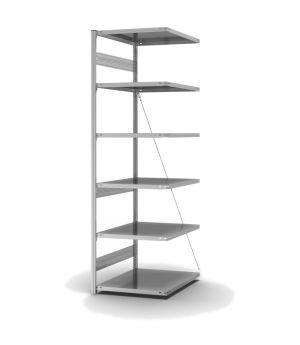 Fachbodenregal Anbauregal ORION PLUS, 2.500×750×800 mm, verzinkt