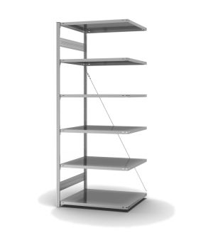 Fachbodenregal Anbauregal ORION PLUS, 2.500×1.000×800 mm, verzinkt