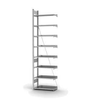 Aktenregal Anbauregal ORION PLUS, 2.700×750×300 mm, verzinkt