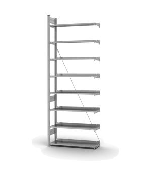 Aktenregal Anbauregal ORION PLUS, 2.700×1.000×300 mm, verzinkt