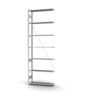 Profi-Lagerregal Anbauregal ORION PLUS, 3.000×1.000×300 mm, verzinkt