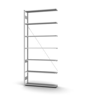 Profi-Lagerregal Anbauregal ORION PLUS, 3.000×1.300×300 mm, verzinkt
